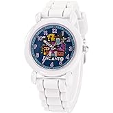 Disney Encanto Watch for Kids 3–7 with Classic Character Dial – Gift for Kids Who Love Encanto – Easy-Read Face, White Bezel, and White Silicone Strap - Buy and GET 1 Free Mystery Watch