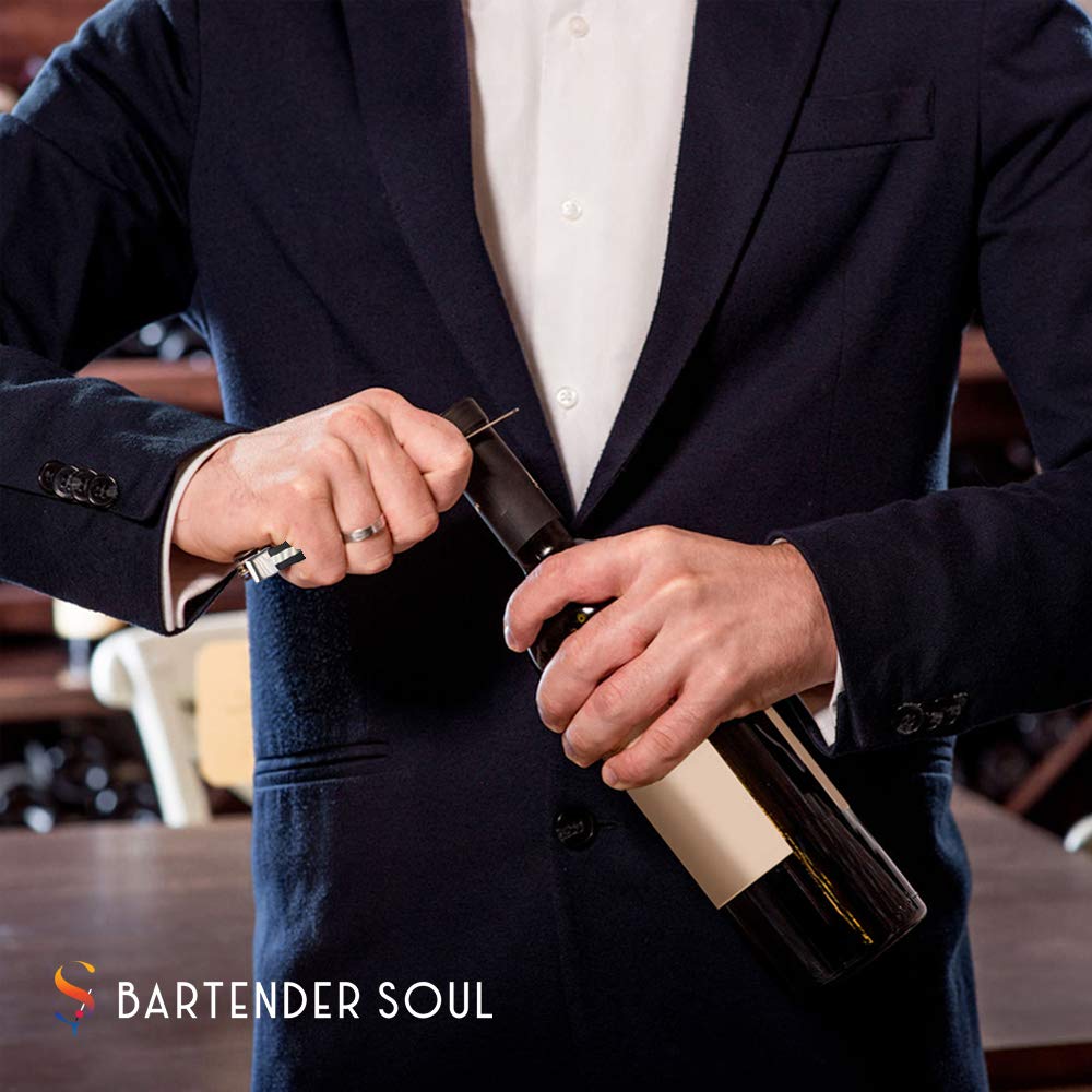 Apribottiglie Per Vino Familiare Manico In Legno Cavatappi Apribottiglie Professionale Cavatappi A Vite Portatile Multifunzione Tappo.jpg - 8