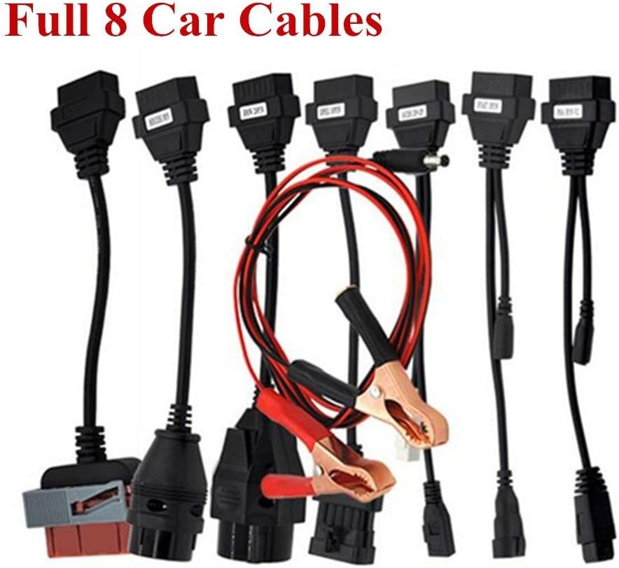 VECANCE Automotive Adapter Diagnostic Connector Cables For OBD2 OBDII Cars Diagnostic Interface Tool Full Set 8 Car Cables For VD DS150E CDP TCS Pro Cables