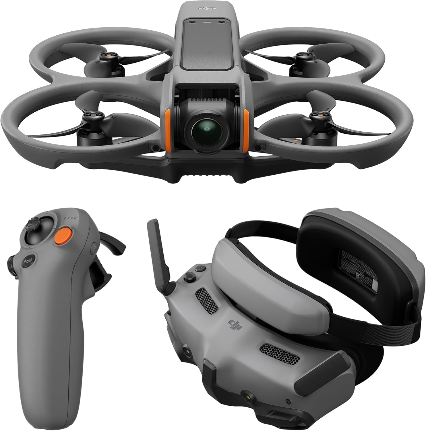 DJI Avata 2 Fly More Combo (1 batteria), Drone FPV con fotocamera 4K, 360 semplificati con una sola pressione, Goggles 3 e RC Motion 3 inclusi, Drone con fotocamera per contenuti in POV‌