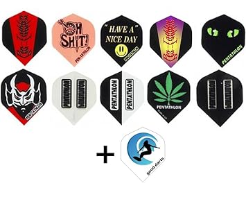 60 Pentathlon Dart Flights 20 Sets Double Stable Different