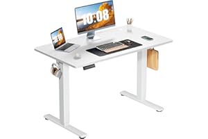 Sweetcrispy Electric Standing Desk Adjustable Height, 40x24 Inch Sit Stand Up Home Office Desks Computer Workstation PC Work 