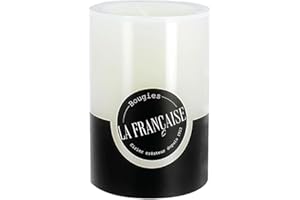 Bougies La Francaise - Pillar Candle - Made in Tunisia, White Color, +/- 50-Hour Burn Time - 2.76 x ‎3.94 inches