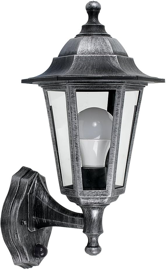 Vintage Victorian Style Brushed Silver and Black Outdoor Garden