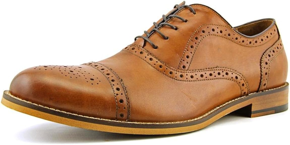 Aston Grey Collection Kobe Men US 9.5 Tan Wingtip Oxford Amazon.ca