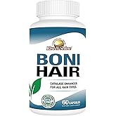 Rise-N-Shine BoniHair Catalase Supplement for Vibrant, Youthful Hair Support- 10,000 IU Catalase with Saw Palmetto, Biotin, Fo-Ti, PABA - 60 Capsules