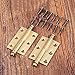 dophee 2pcs Vintage Industrial Style Folding Butt Hinges with Screws for Cupboard Cabinet Door Wardrobe Wooden Boxes Cases Furniture Hardware, Antique Brass, 2.83