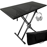 JILLSKY DJ Table Stand Audio Mixer Stand Portable Booth - 35" x 17.3" Versatile DJ Booth Stand for Piano, Laptops, Controllers, Midi Keyboards, and Audio Mixers, Mixer Pioneer DJ Controller Equipment