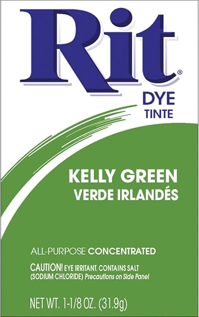 Rit Dye Powder Kelly Green Fabric Dye 1 Box Multicolor Conforms ASTM D4236