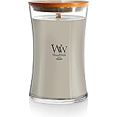 WoodWick Large Hourglass Fireside Candle Premium Soy Blend Wax Crackles as it burns Perfect for Gifting