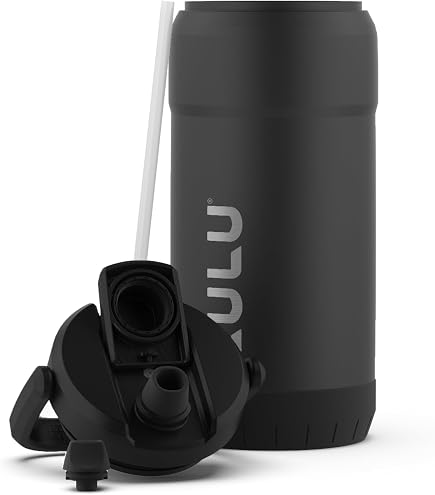 ZULU 2 Borracce Da 64 Oz Con Indicatori Di Idratazione E Timer - ViolaLavanda E Blu Acqua - Coperchio One-Touch, Cannuccia, Maniglia, Lavabile In Lavastoviglie