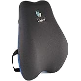 FOMI Extra High Back Lumbar Support Pillow | Thick Thoracic Foam Pad for Car, Home, Office, Gaming Chair, Wheelchair, Recliner | Sciatica, Tailbone Pain Relief | Upper Lower Backrest, Posture Aid