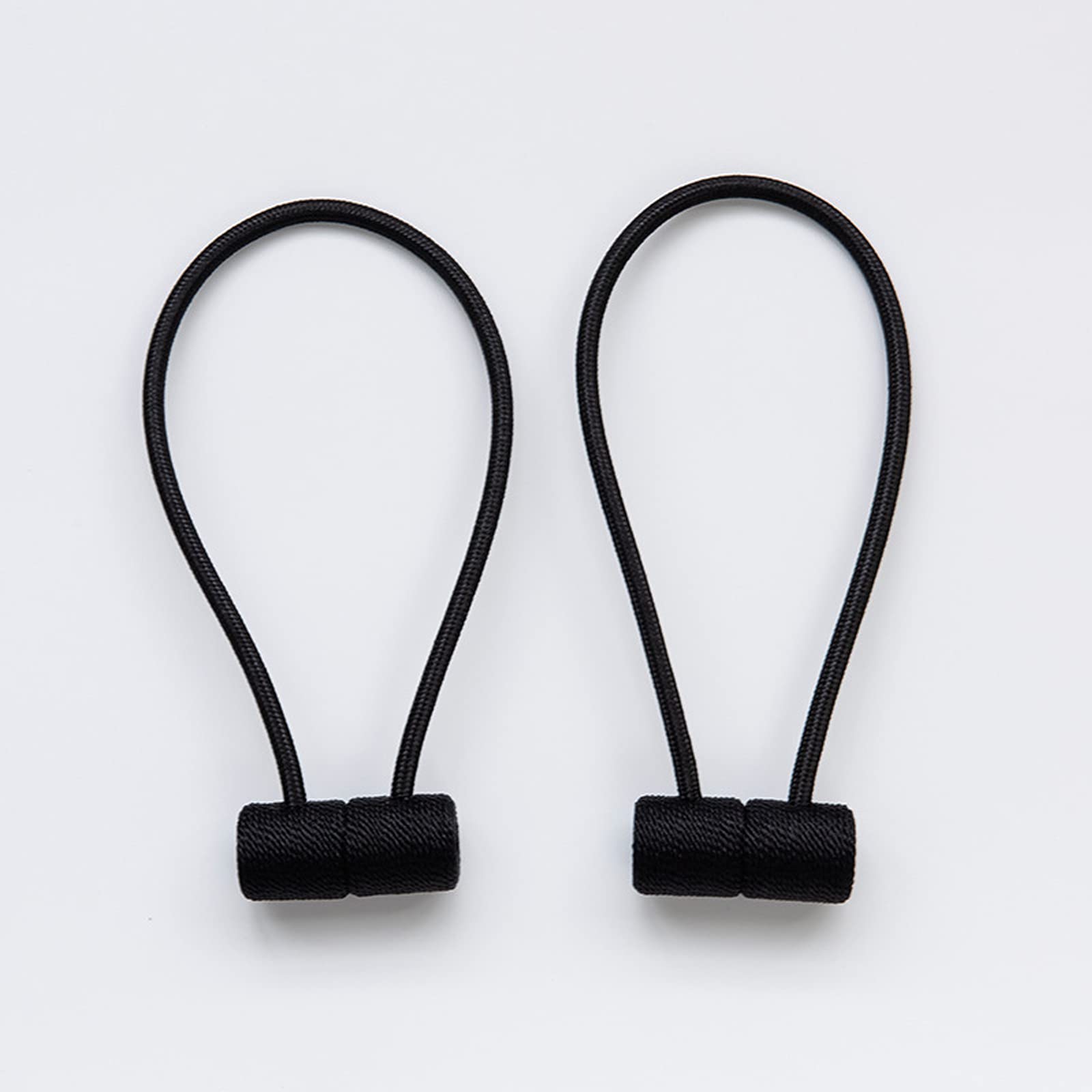 Curtain Tie Backs Strong Magnetic,Metal Curtain Tiebacks Hooks,Tie Clips Curtain Holdbacks Rings for Home Office Window Curtain Straps 1 Pair (black)