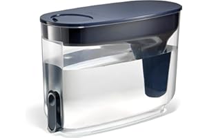 LifeStraw Home– Water Filter Dispenser, 18-Cup, Midnight Blue, BPA Free for Protection Against tap Water contaminants Including Bacteria, parasites, microplastics, Lead, Mercury, and Other Chemicals