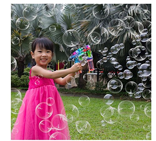 Bubble Blower Machine Light Up Bubble Gun Blaster, - Cool and Fun LED toy Blaster Bubble Gun Blower - Novelty & Gag Toys, Party Favor, Bag Stuffer, Giveaway, Gifts, (2 Light up Bubble Gun Blaster) - Thumbnail 6