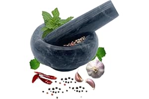 Marble Mortar and Pestle Set, Hibucuo Small 3.5 Inches Grinder Bowl for Guacamole,Pestos Seasonings Pastes, Salsa, Pills Crus