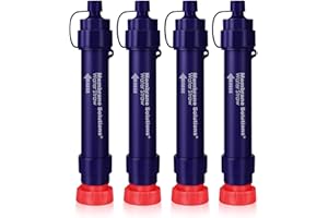 Membrane Solutions Water Filter Straw WS02, Detachable 4-Stage 0.1-Micron Portable Water Filter Camping, 5,000L Water Purifie