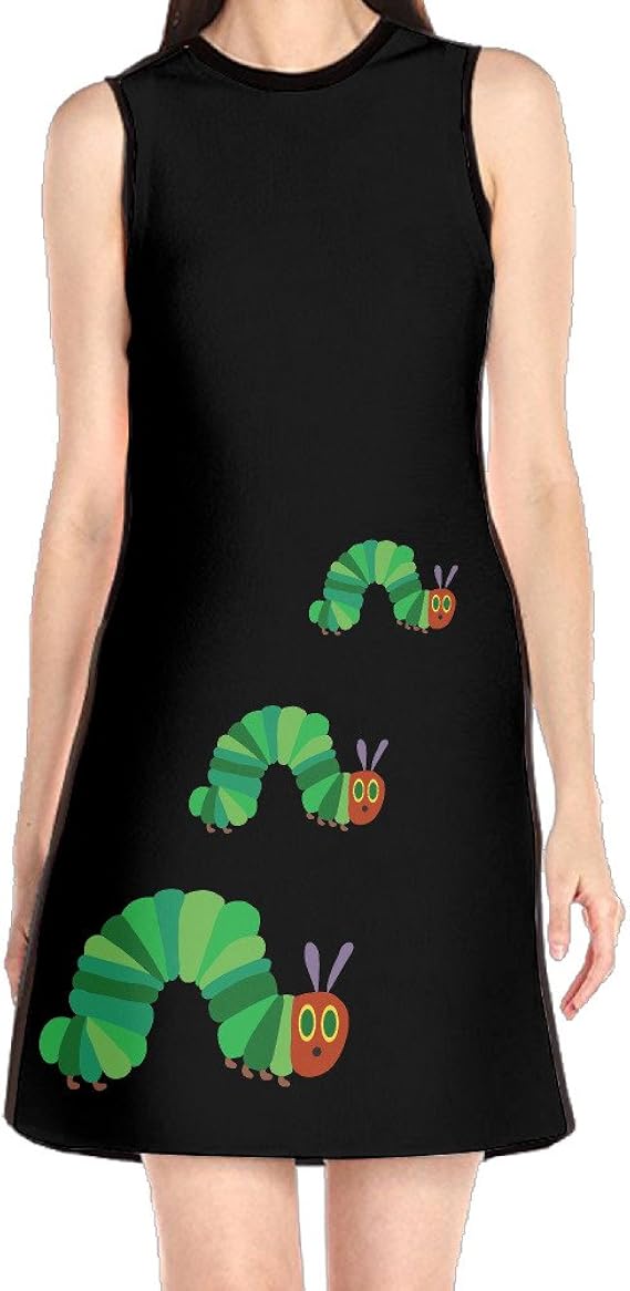 Amazon Sisiba シシバ ドレス ワンピース 今季最新 はらぺこあおむし アニメ柄 画像 Uネック 結婚式 スイング White Large パーティードレス 通販