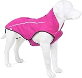 Mile High Life Dog Raincoat Adjustable Water Proof Reflective Stripe S Pink view 5