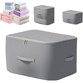 Crastilior 1 PCS XL Ultra Space Saving Self Compression Organizer space saver bags Space Saving bags for storage clothes, blankets, Comforters, Bedding Sets (Gray, 21.3 x 23.6 x 16.5 inches)