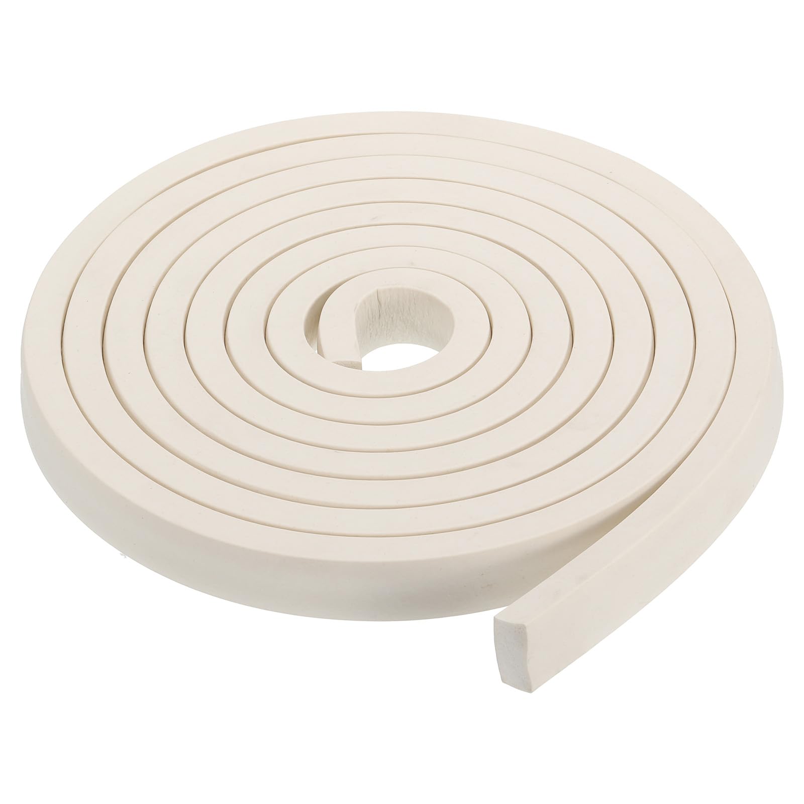 PATIKIL 3000x20x10mm Silicone Foam Seal Strip, High Density Square Solid Sponge Rubber Weather Stripping Cord for Sealing Gap Blocker Insulation, White