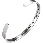 A N KINGPiiN Inspirational Bracelets for Women Inspirational Gift for Women, Men Motivational Birthday Cuff Bangle Friendship Personalized Mantra Jewelry Come Gift Box