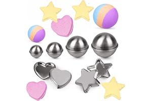 DIY BY MADDIE RAE IDIY Bath Bomb & Soap Mold, Set of 6 Different Shapes and Sizes - Heart, Star, and 4 Circles (1.75" - 3" Round) - DIY Crafts, Soap and Candle Making Supplies, Molds, Gifts
