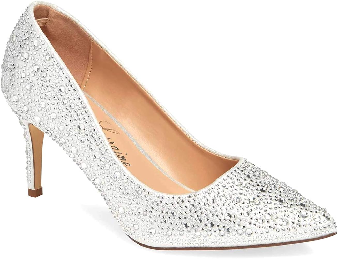 silver jewel shoes
