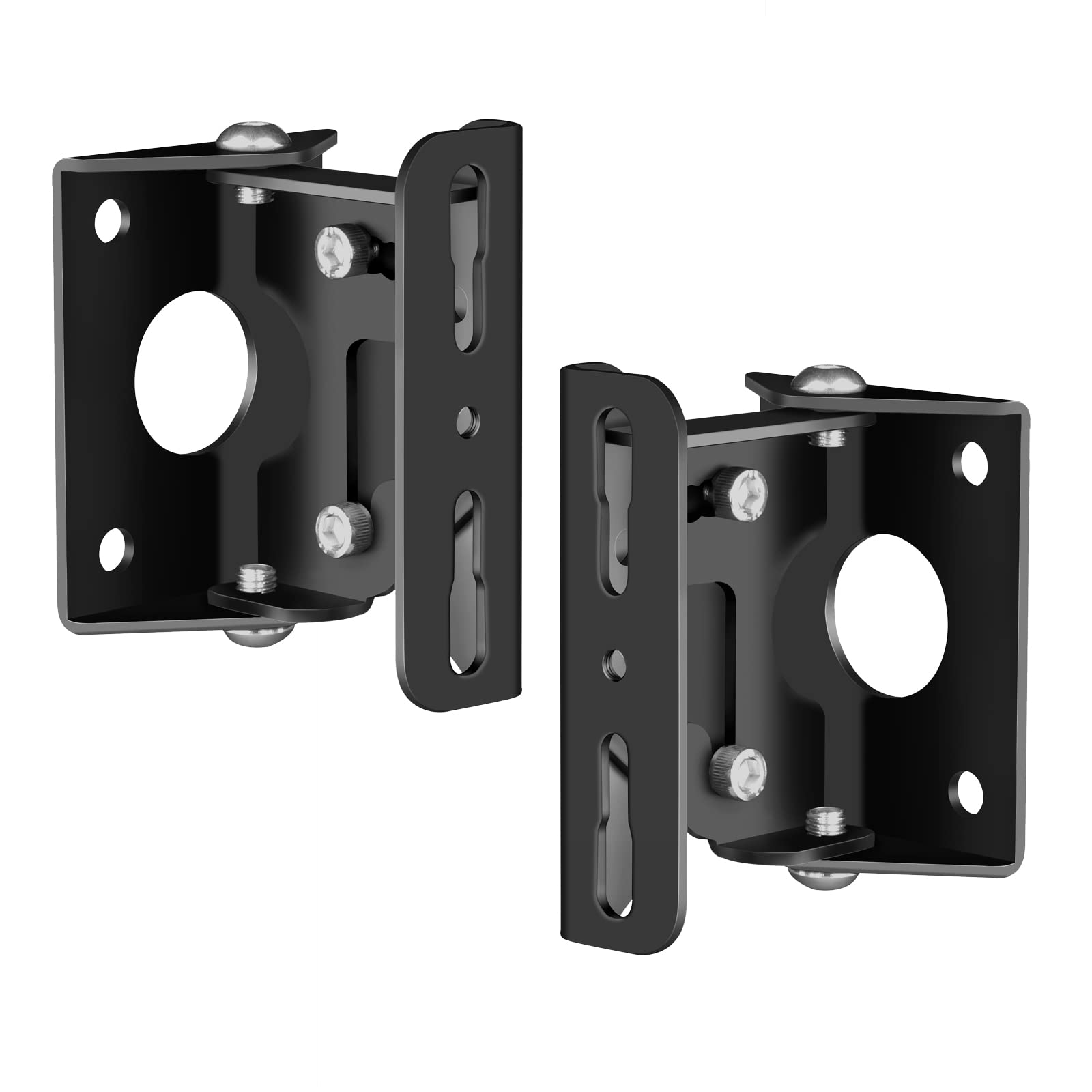 TaoAcc Speaker Wall Brackets, Universal Speaker-Wall Mount for Large Surrounding Sound Speakers, Adjustable Angle Heavy Duty Speaker Brackets Wall Mount, Hold up to 20kgs, 1 Pair
