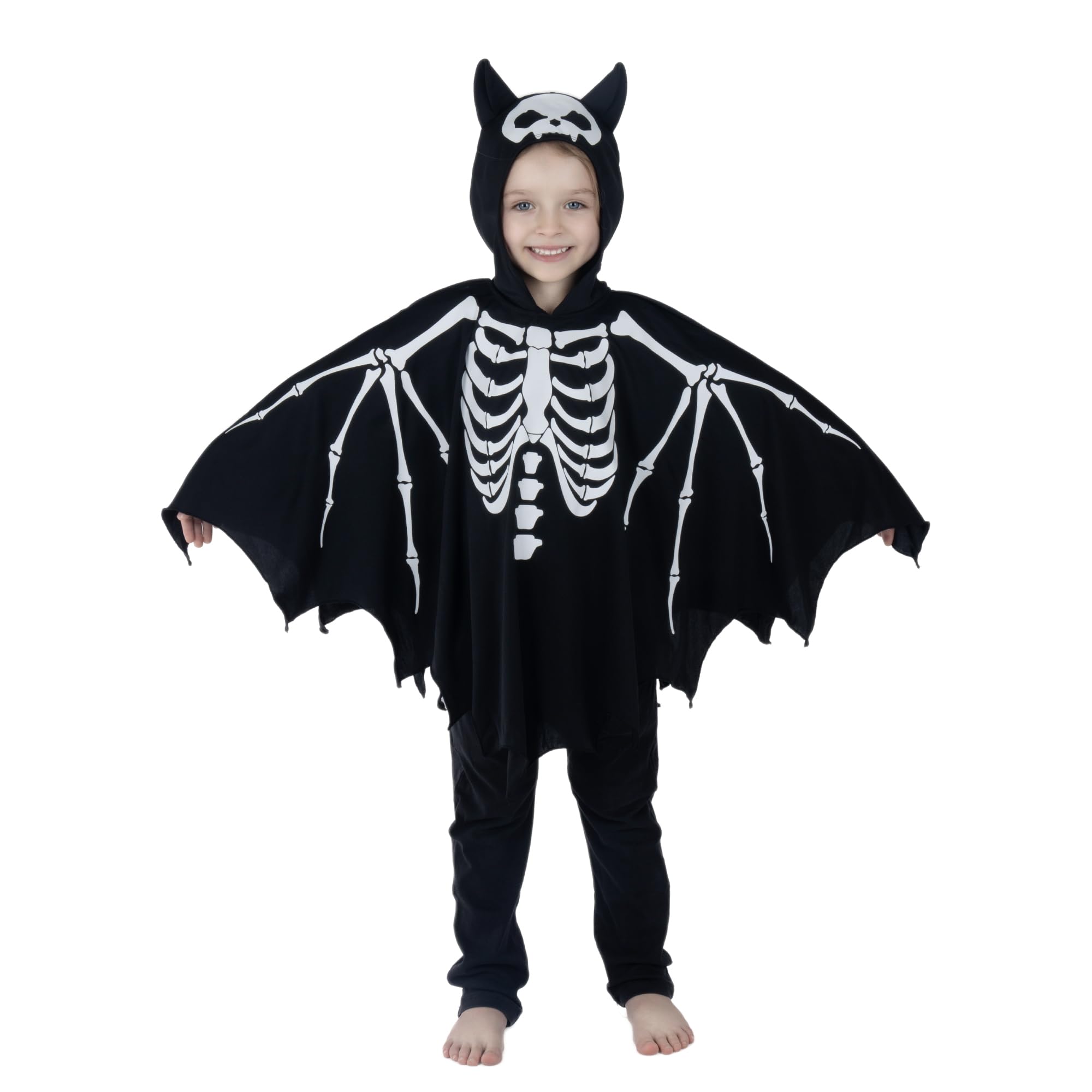 T-shirt Halloween Garçons – Motif Chauve-souris, Taille XS, Neuf Avec étiquettes, Brillant Dans Le Noir