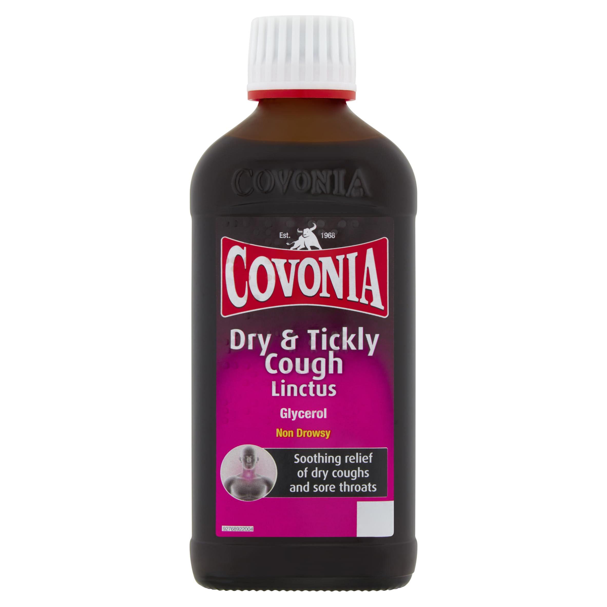 Covonia Dry & Tickly Cough Linctus,Soothes And Provides Relief From Dry Coughs And Sore Throats,Non Drowsy,Cough Syrup,Suitable For Vegetarians,Cold And Flu Relief, 180ml (Always read Label First)