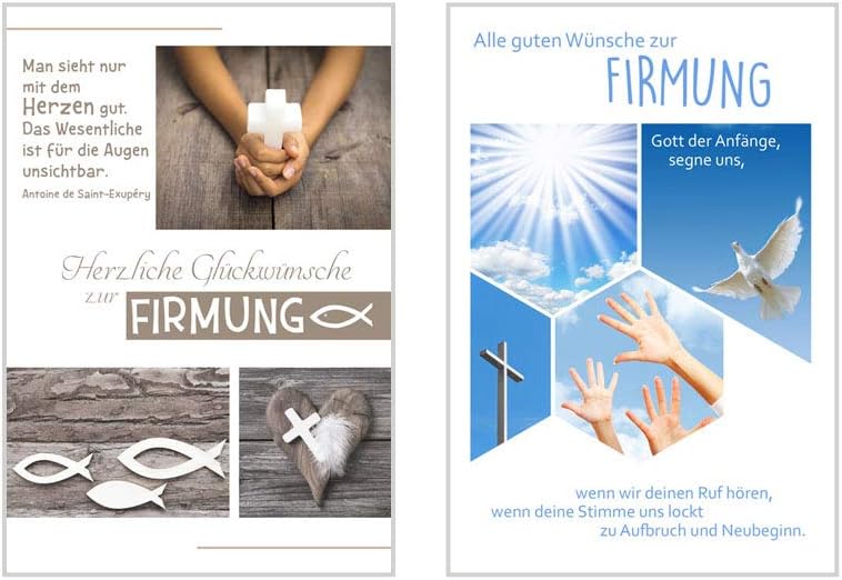 Edition Seidel Set of 6 exclusive cards for confirmation with envelope (double cards / folding cards with envelope) - Image 5