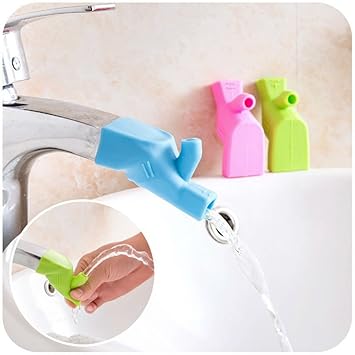 Akoak 3 Pieces Assorted Color Silicone Faucet Extender Tooth