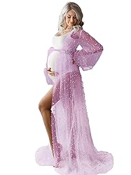 Womens Tulle Maternity Dress for Photoshoot Pearl