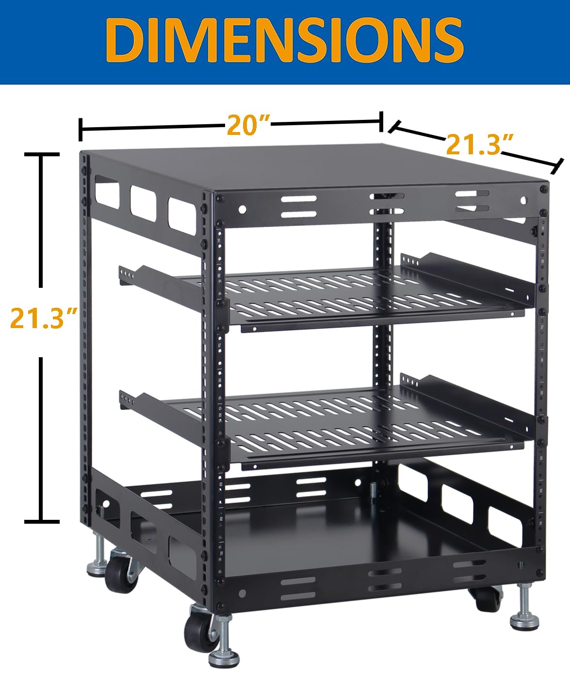 Mua 10U Open Frame Rack for Servers & AV Gear - Wall Mountable Design ...