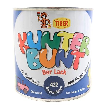Spielzeuglack Tiger Kunterbunt 432 enzianblau 432 glänzend 0,375l