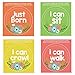 Monthly Baby Stickers | Waterproof Newborn Boys Girls Milestone Stickers | PAMBO Infant Age Belly Chalk Stickers | Scrapbook Photo Keepsake/Shower Gift Idea | 16in1