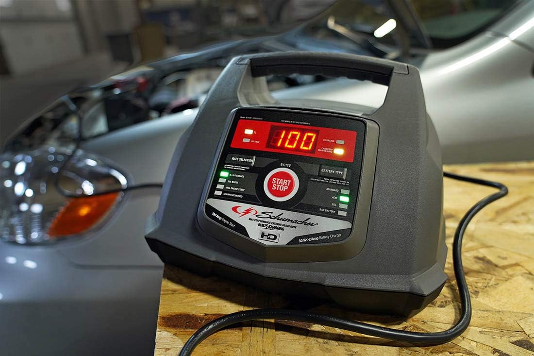 Schumacher SC1281 6/12V Fully Automatic Battery Charger and 30/100A Engine Starter with Advanced Diagnostic Testing: Automotive