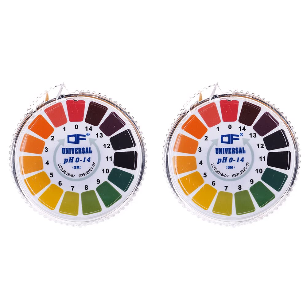 CENPEK Universal pH test paper strip roll, pH full range 0-14, 2 rolls, 5 m/roll