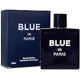 A CENTER Blue De Paris Men Perfume Cologne for Men Natural Spray Masculine Scent Wonderful Fragrance Gift Eau De Parfum for Daily Use 3.4 Fluid Ounce