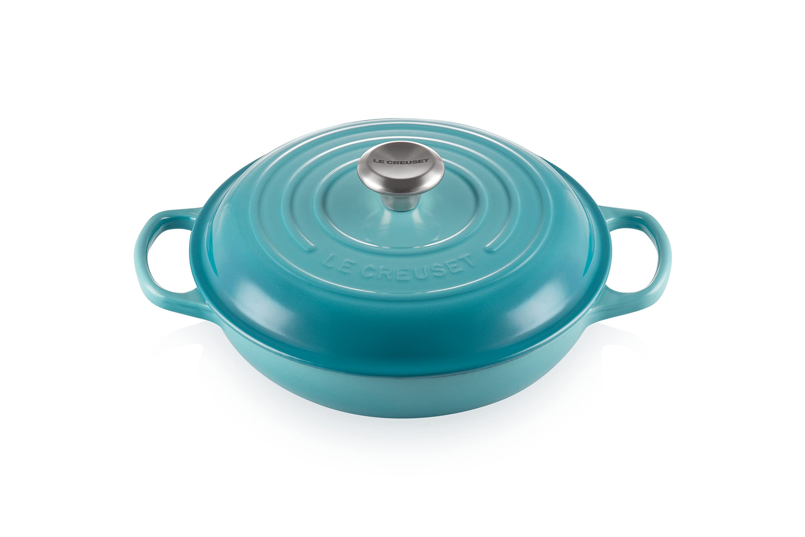 LE CREUSET Signature Sh.Casserole/braiser 26cm Caribbean SS Knob