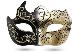 Aqearl Masquerade Mask for Men Vintage Venetian Mask Halloween Mask for Party Prom Ball Costume Mask