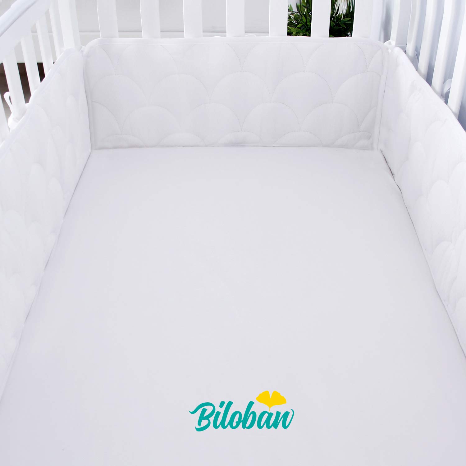 Breathable Crib Bumper Pads for Standard Crib Nursery 3D Wave Print