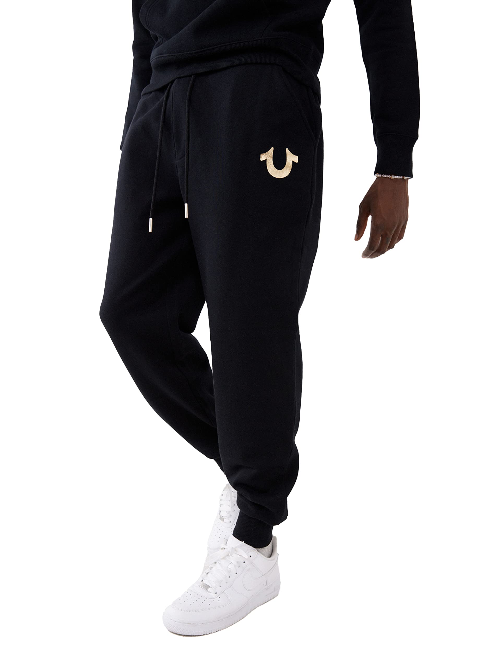 Photo 1 of True Religion Metallic Horseshoe Jogger, Jet Black, 2X-Large
