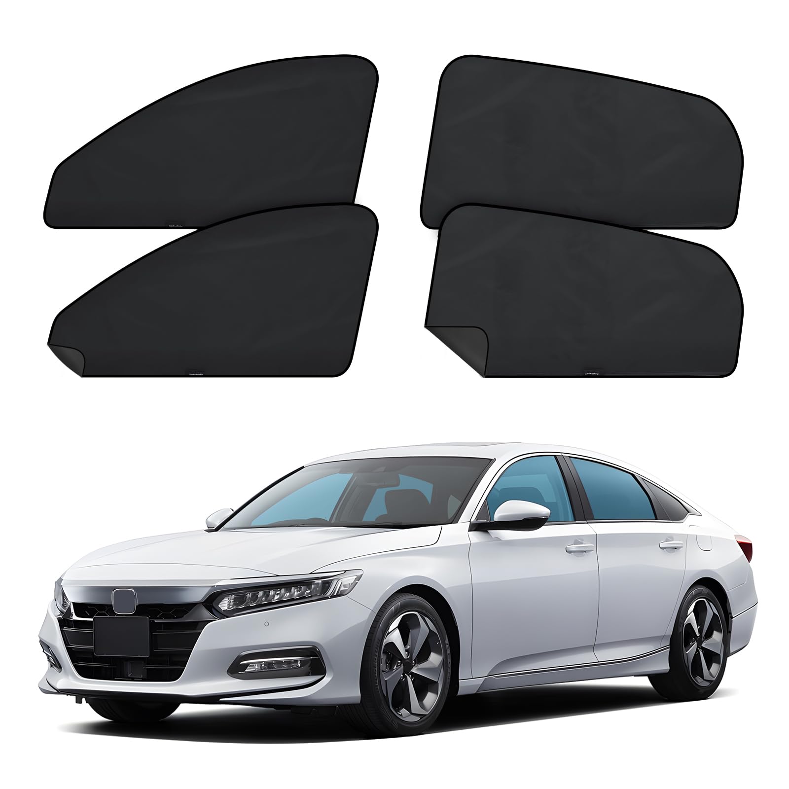 Photo 1 of ZATOOTO Car Window Shades for Honda Accord 2018-2023, 4 Pcs Magnetic Car Window Covers - 100% Block Light Privacy Curtains, Side Window Sun Shade for Baby Breastfeeding, Sleeping, Camping