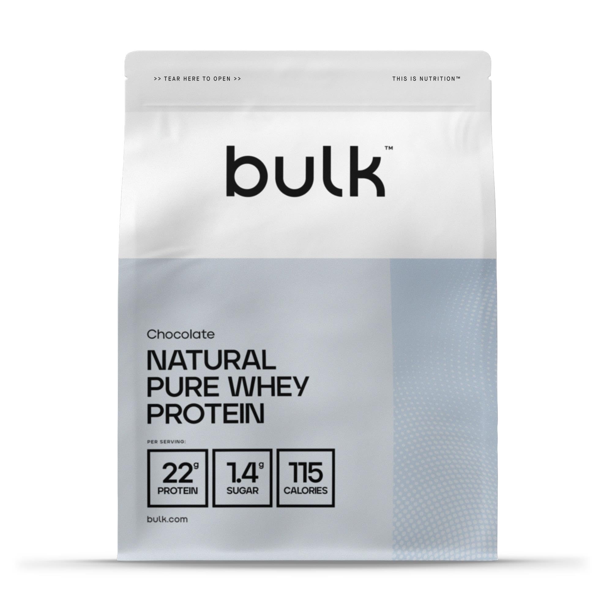 Bulk Natural Pure Whey Protein Concentrate, No Artificial Sweetners, Chocolate, 500 g, Packaging May Vary