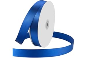 KMER LIFE 1" Wide x 100 Yards Single Face Polyester Satin Ribbon, Satin Ribbon for Crafts, Gift, Hair Bows, Wedding Party Decoration, Bow Making & Other Projects (Royal Blue)
