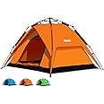 Mansader Pop Up Camping Tent 4 People Automatic Tents for Camping Instant Tent Waterproof Windproof for Camping Hiking Mountaineering