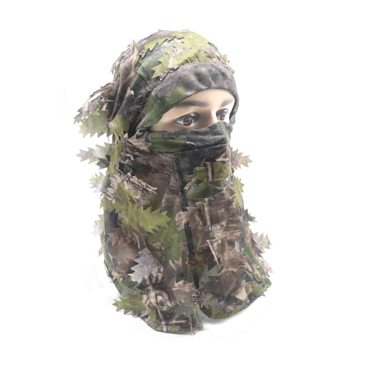 Ehemy Camouflage Leafy Hat Full Face Mask 3D Camo Cap Balaclava Ghillie Turkey Hunting Gear Accessories
