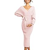 Chang Yun Maternity Nursing Dress Sweater Dress for Women Wedding Guest Dress Baby Shower Maternity Photoshoot Outfits